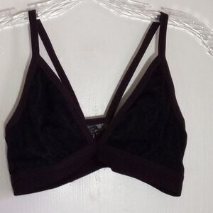 Maidenform black lace triangle bra  women's size medium